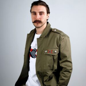 Sahariana Estilo Militar Kaki