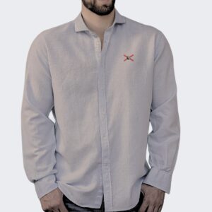 Camisa Gris Lino-Algodón