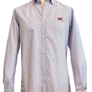 Camisa Cuadros Teja Azul