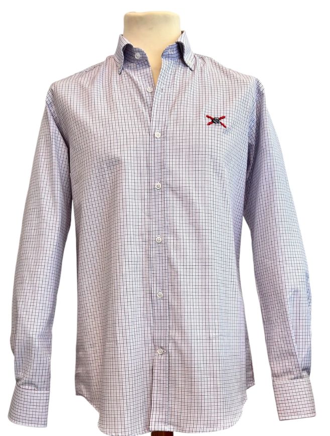 Camisa Cuadros Teja Azul