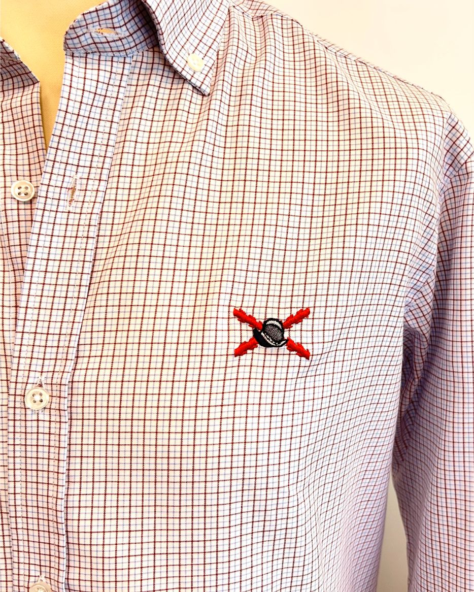 Camisa Cuadros Teja Azul - Imagen 2